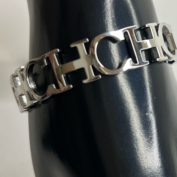 CHCH wide silver bracelet with CH letters NWT - Picture 5 of 7